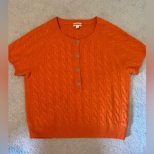 J.Crew Cashmere Cable-Knit Henley T-Shirt